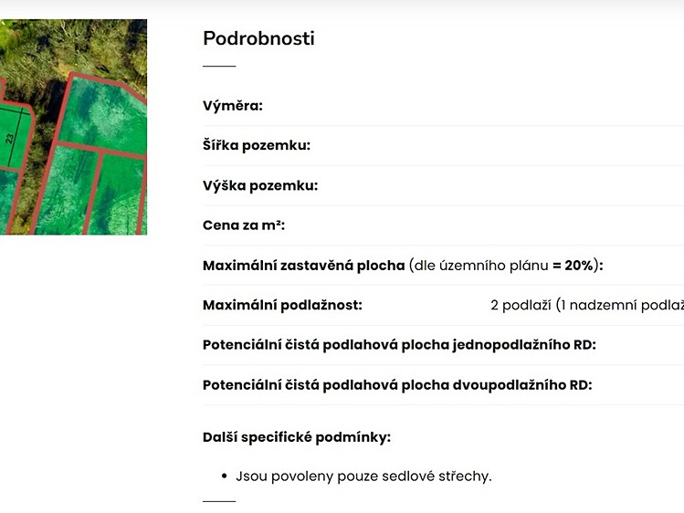 Prodej stavebního pozemku 735 m² - foto 2