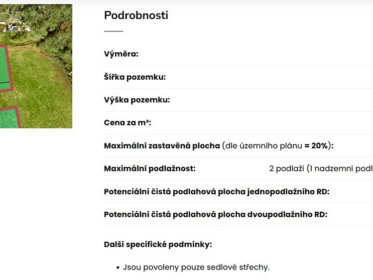 Prodej stavebního pozemku 1 124 m² - foto 2