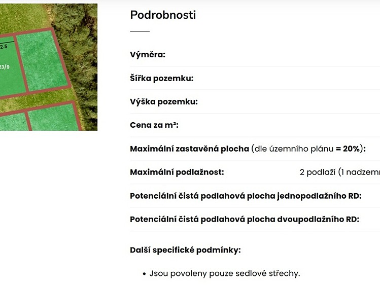 Prodej stavebního pozemku 968 m² - foto 2