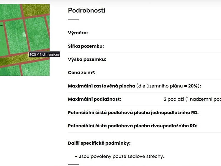Prodej stavebního pozemku 954 m² - foto 2
