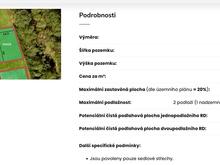 Prodej stavebního pozemku 1 050 m² - foto 3