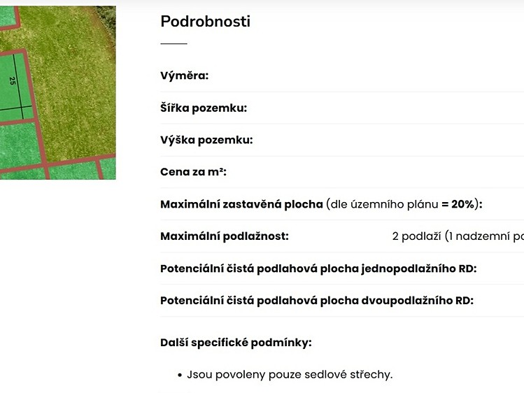 Prodej stavebního pozemku 1 097 m² - foto 2