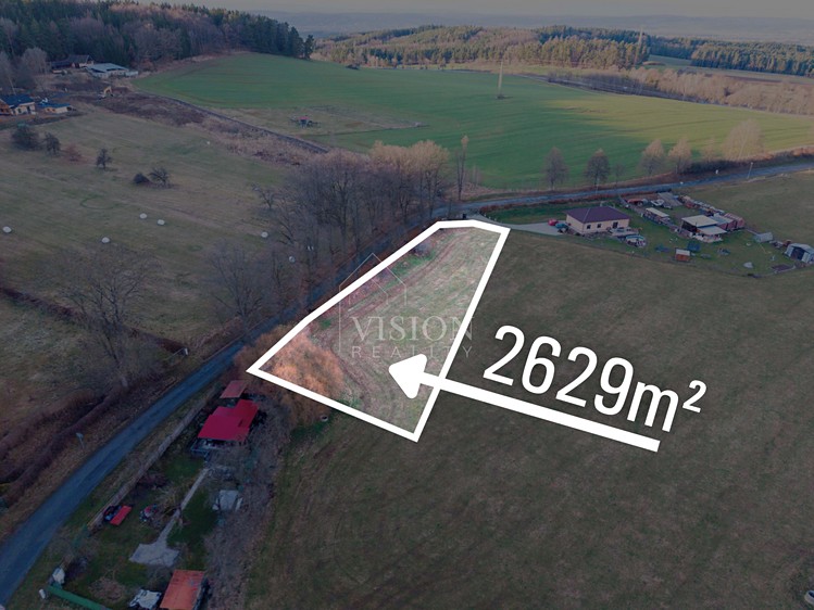 Prodej stavebního pozemku 2 629 m² - foto 1