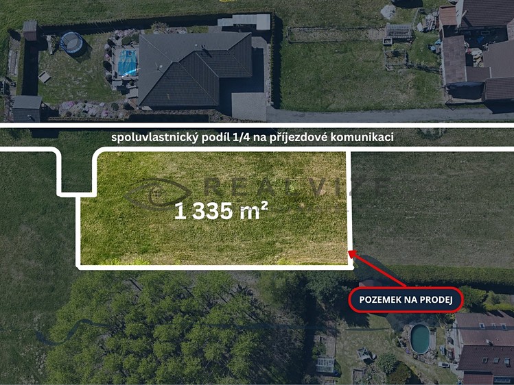 Prodej stavebního pozemku 1 335 m² - foto 1