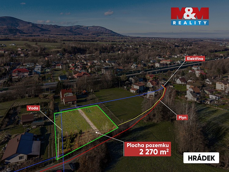 Prodej stavebního pozemku 2 270 m² - foto 2