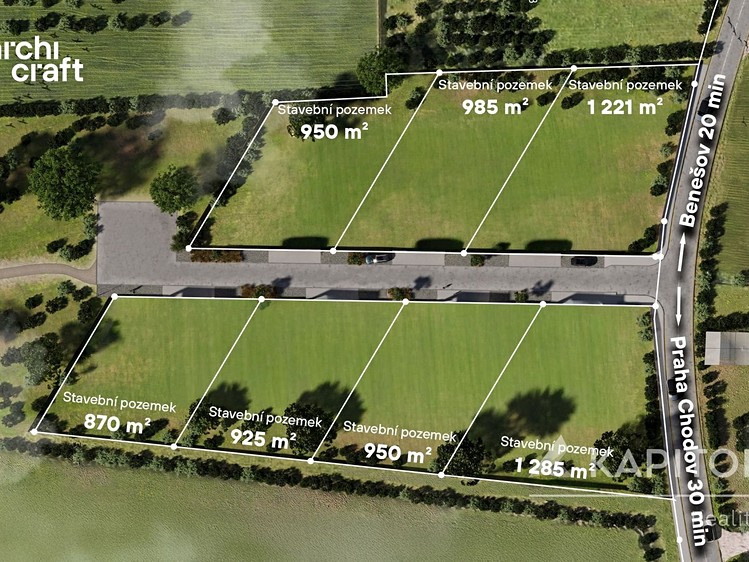 Prodej stavebního pozemku 870 m² - foto 2