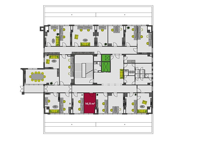 Pronájem kanceláře 14 m² - foto 5