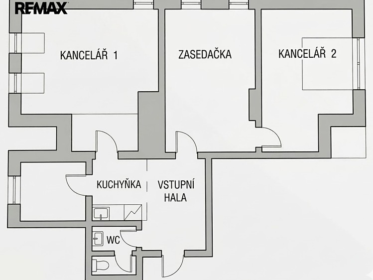 Pronájem kanceláře 91 m² - foto 3
