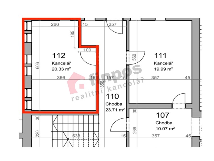 Pronájem kanceláře 20 m² - foto 8