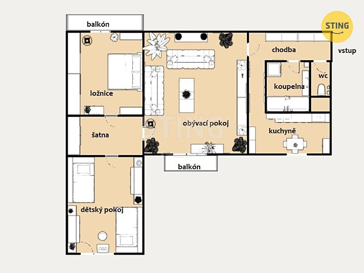 Prodej bytu 3+1 72 m² - foto 4