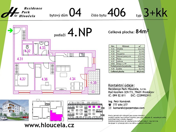 Prodej bytu 3+kk 78 m² (Jednopodlažní) - foto 6