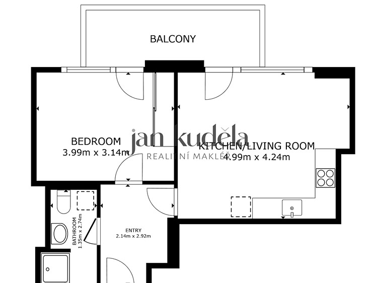 Prodej bytu 2+kk 43 m² - foto 4