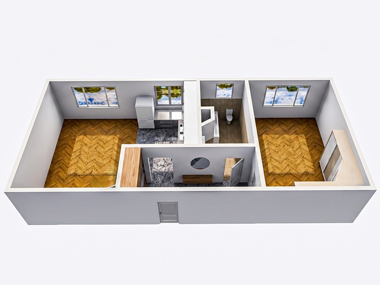 Prodej bytu 2+kk 52 m² (Jednopodlažní) - foto 2