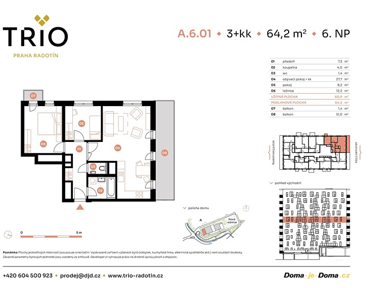 Prodej bytu 3+kk 64 m² - foto 2
