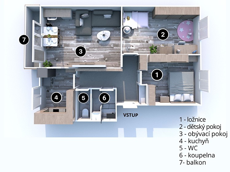 Prodej bytu 3+1 70 m² - foto 2