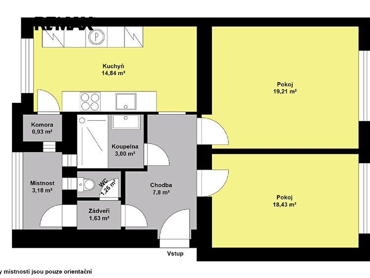 Prodej bytu 2+1 66 m² (Jednopodlažní) - foto 2