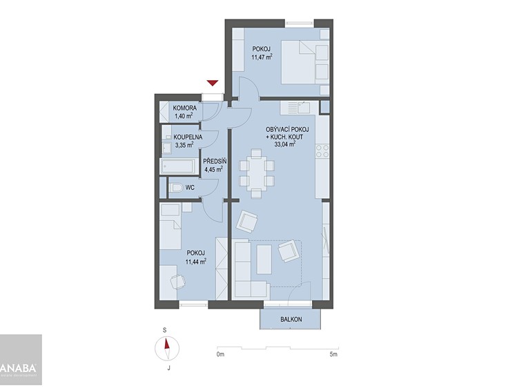 Prodej bytu 3+kk 68 m² - foto 2