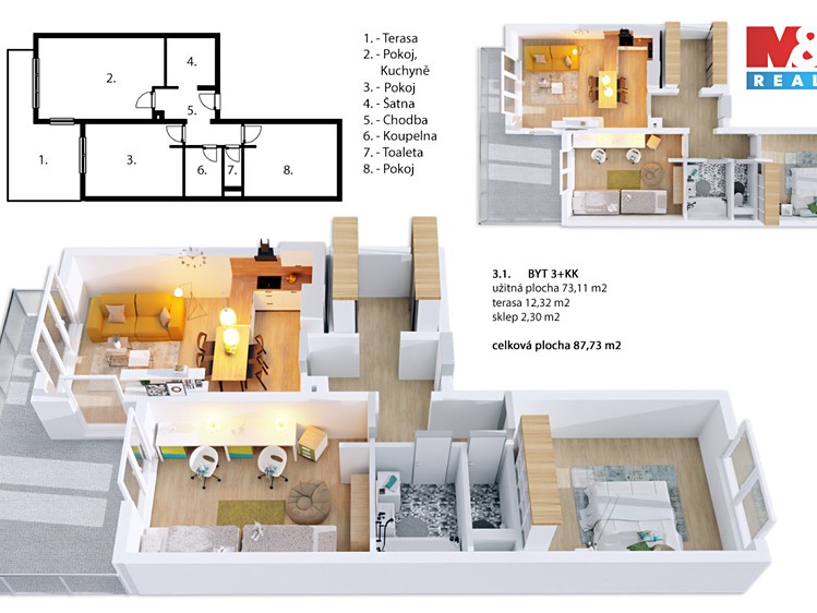 Prodej bytu 3+kk 73 m² - foto 5