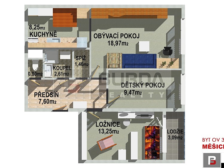Prodej bytu 3+1 68 m² - foto 3