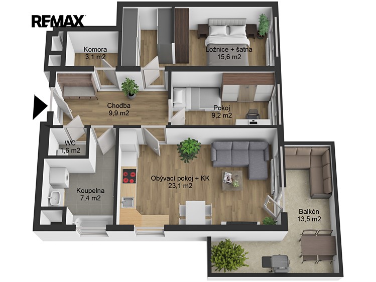 Prodej bytu 3+kk 74 m² - foto 8