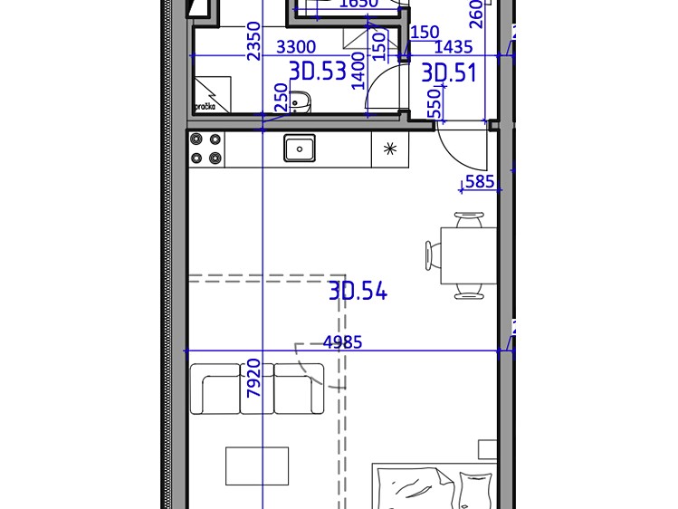 Prodej bytu 1+kk 52 m² - foto 4