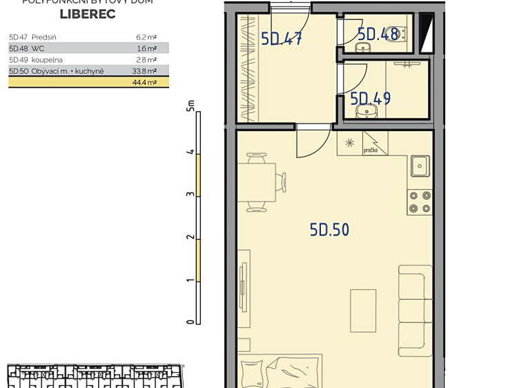 Prodej bytu 1+kk 46 m² - foto 5
