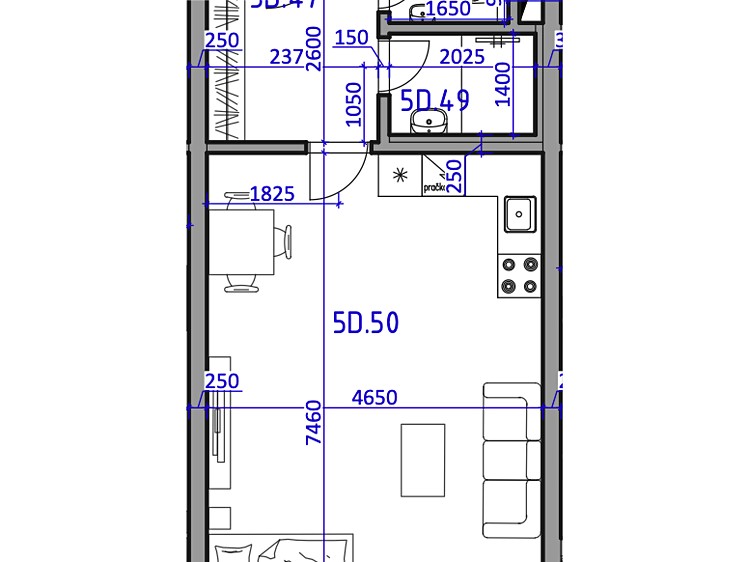 Prodej bytu 1+kk 46 m² - foto 6