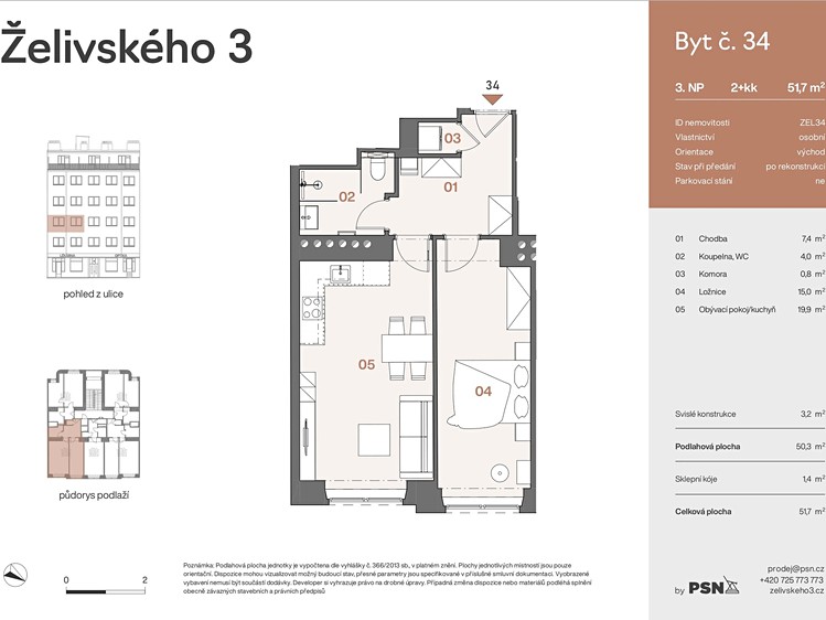 Prodej bytu 2+kk 47 m² - foto 2