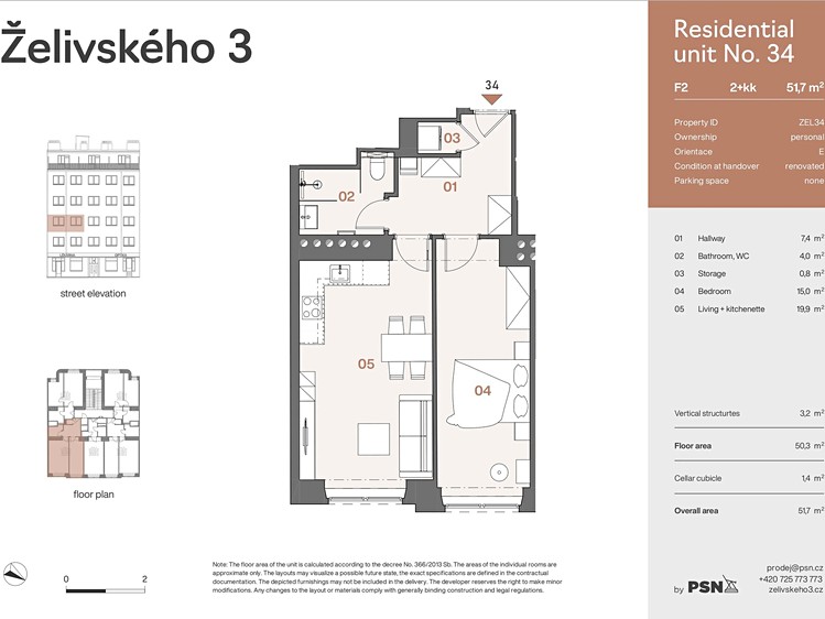 Prodej bytu 2+kk 47 m² - foto 3