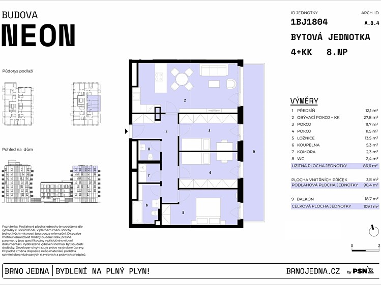 Prodej bytu 4+kk 87 m² - foto 2