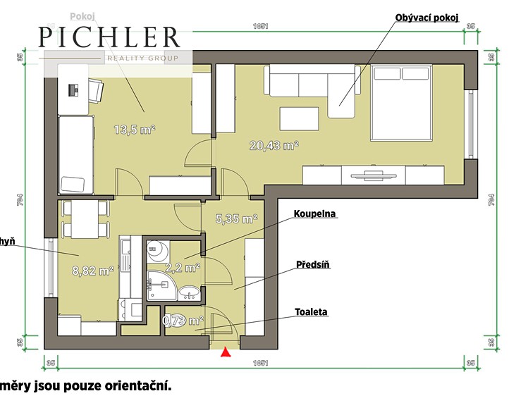 Prodej bytu 2+1 56 m² (Jednopodlažní) - foto 3