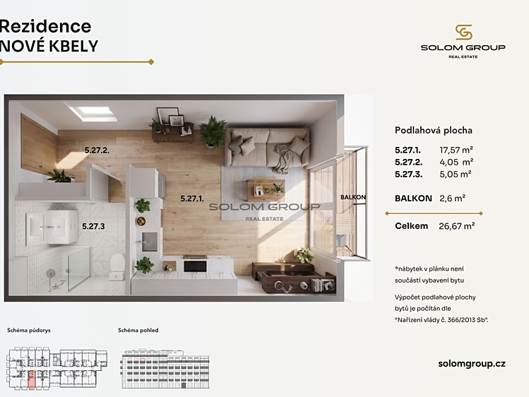 Prodej bytu 1+kk 27 m² - foto 5