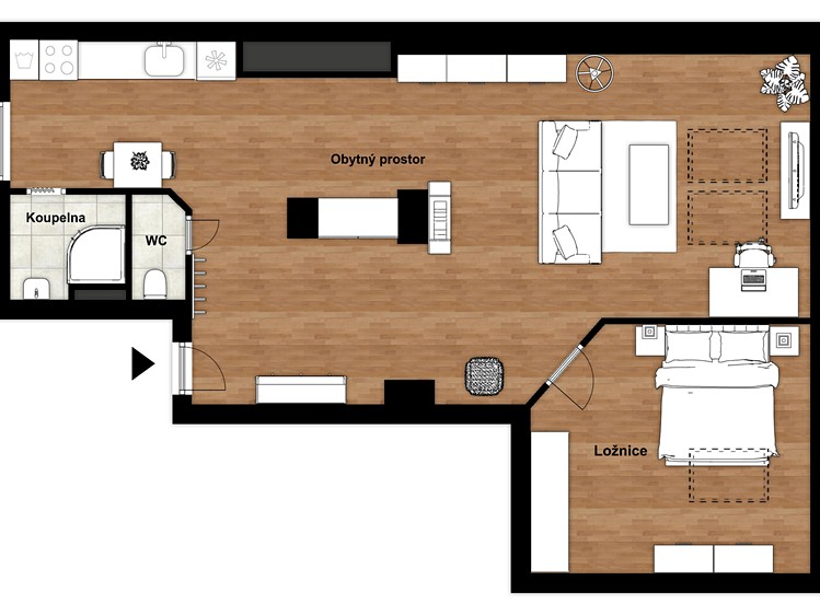 Prodej bytu 2+kk 63 m² (Podkrovní) - foto 2
