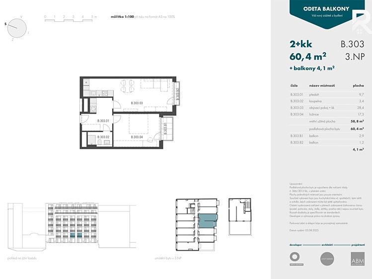 Pronájem bytu 2+kk 60 m² - foto 4