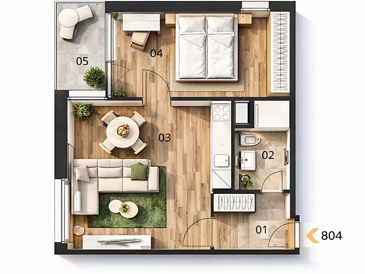 Pronájem bytu 2+kk 51 m² - foto 4