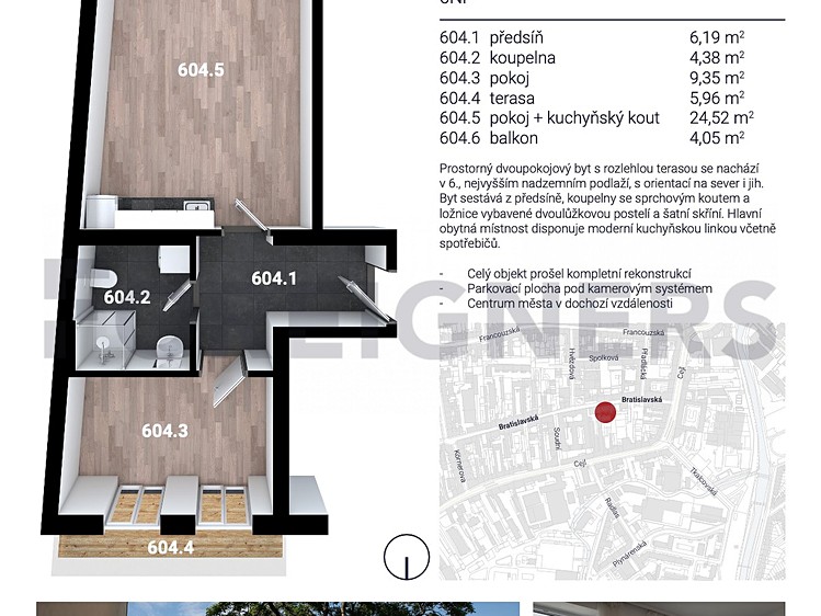 Pronájem bytu 2+kk 44 m² - foto 8