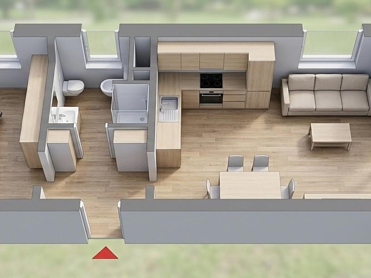 Pronájem bytu 2+kk 47 m² (Jednopodlažní) - foto 2