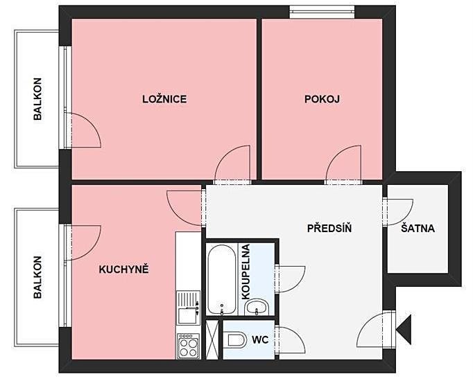 Pronájem bytu 2+1 54 m² - foto 5