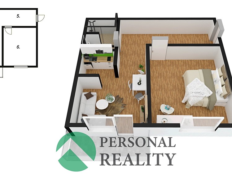 Pronájem bytu 2+kk 50 m² - foto 6
