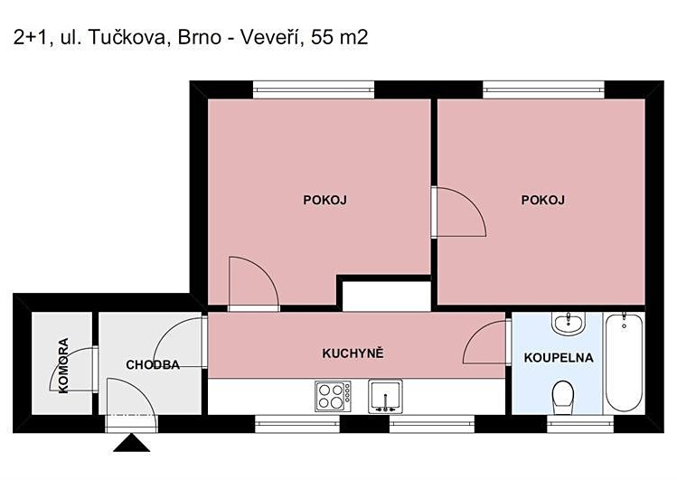 Pronájem bytu 2+1 55 m² - foto 5