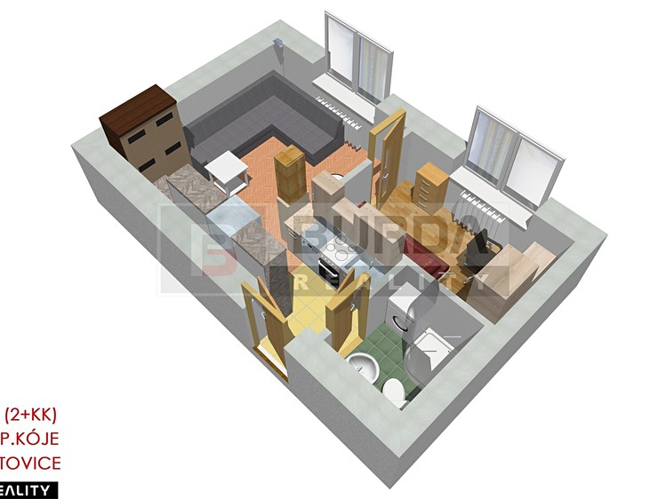Pronájem bytu 2+kk 28 m² - foto 4