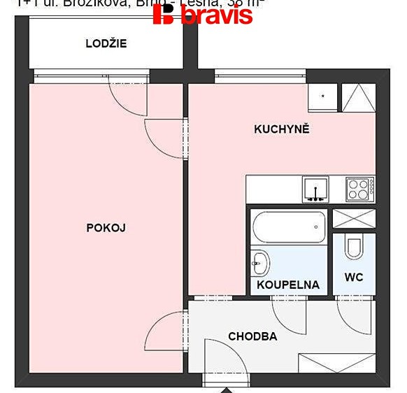 Pronájem bytu 1+1 38 m² - foto 5