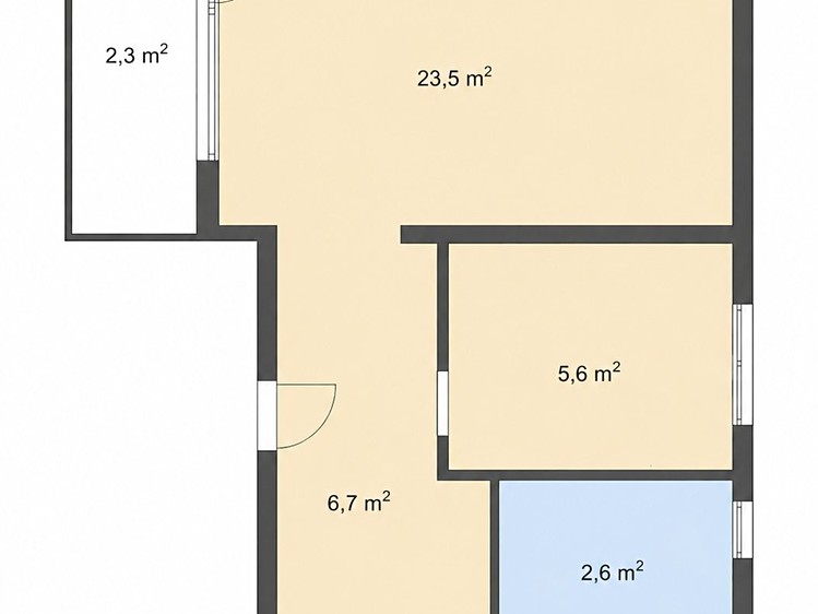 Pronájem bytu 1+kk 41 m² - foto 5