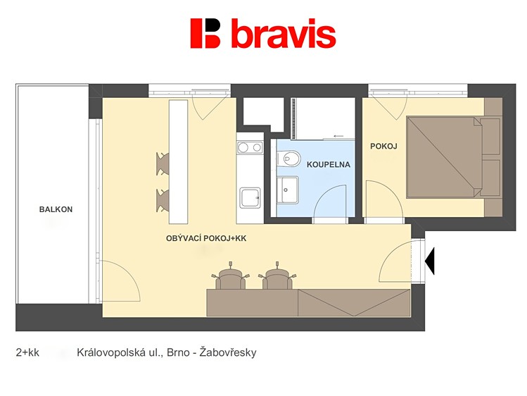 Pronájem bytu 2+kk 41 m² - foto 4