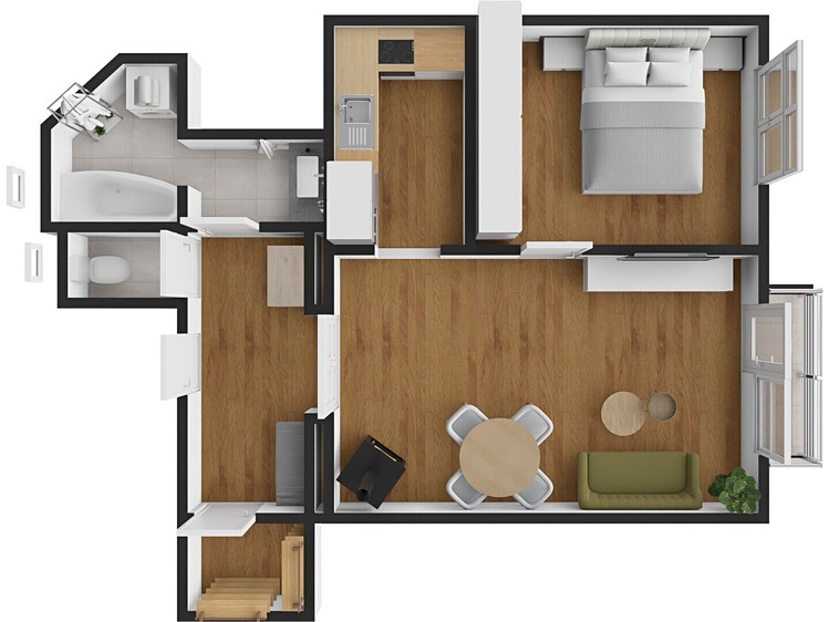 Pronájem bytu 2+kk 55 m² (Jednopodlažní) - foto 6