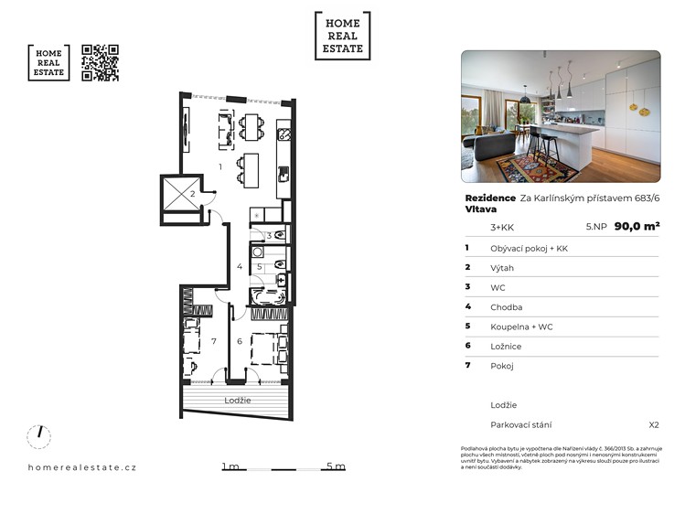 Pronájem bytu 3+kk 90 m² - foto 2