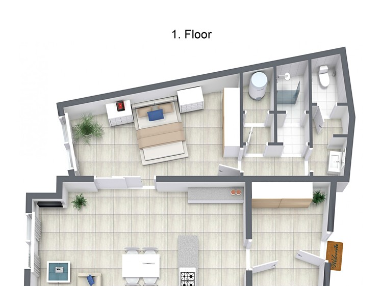 Pronájem bytu 2+kk 80 m² (Jednopodlažní) - foto 2