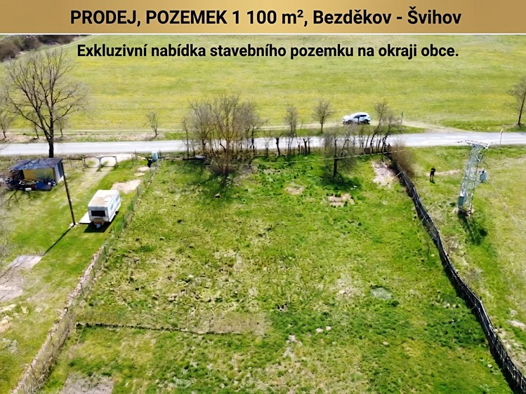 Prodej stavebního pozemku 1 100 m² - foto 1
