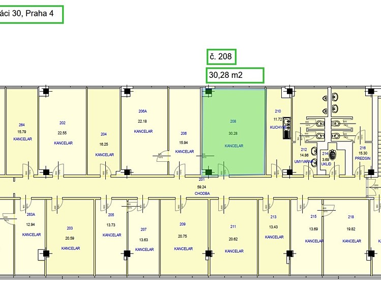 Pronájem kanceláře 30 m² - foto 5