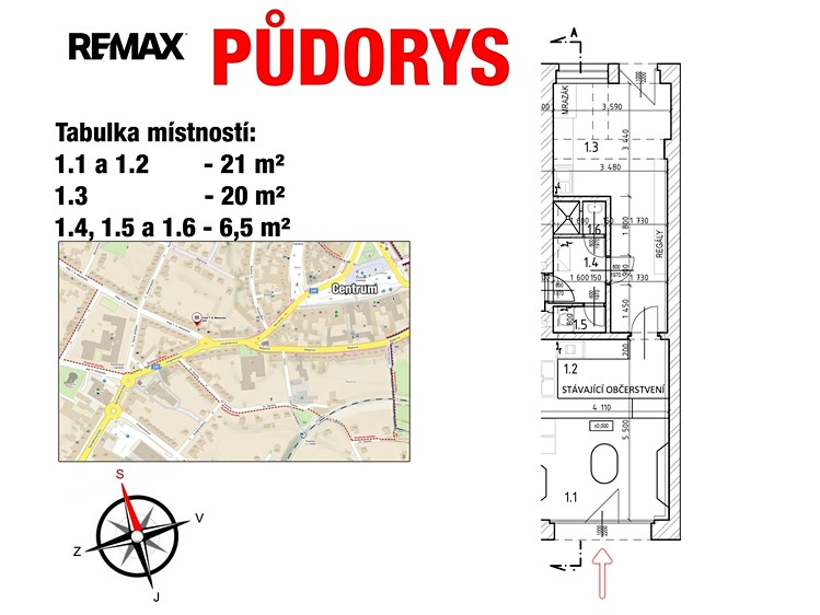 Pronájem obchodního prostoru 49 m² - foto 3